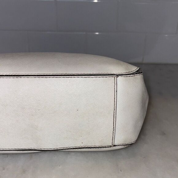 Michael Kors Bag Purse Handbag Lily Saffiano Leather Gold Chain Tote Shoulder - Picture 8 of 16